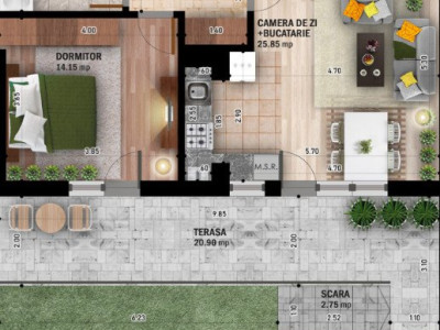 Apartament 2 camere - bloc nou, finalizat 2024 - Pallady